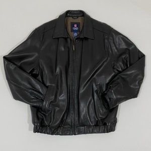 BRAND NEW! Black Leather Chaps Jacket